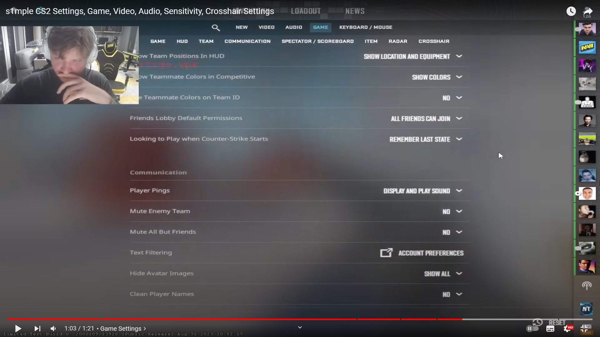 s1mple settings