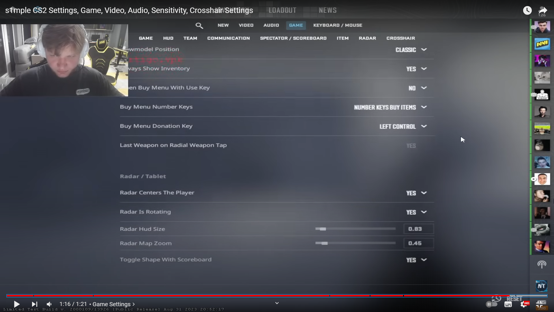 s1mple settings