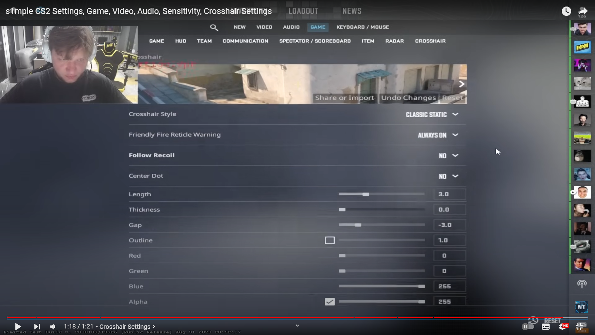 s1mple settings